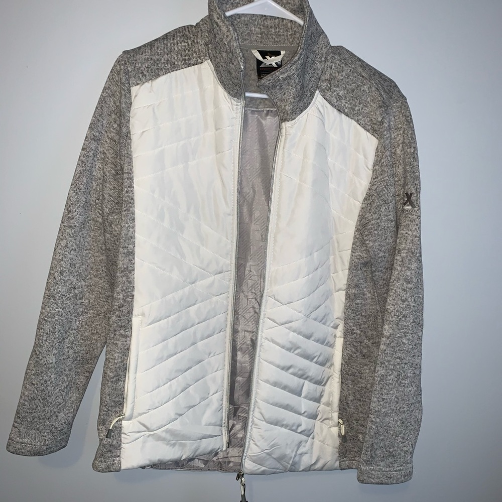 - NWT zeroxposur white metallic jacket009